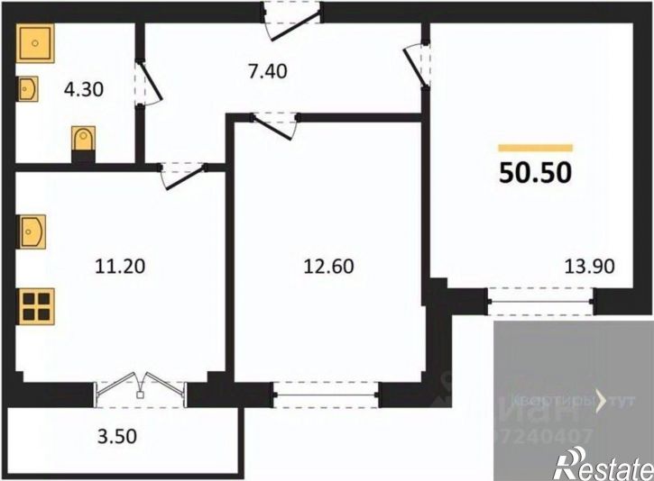 2-комн квартира в новом доме ул Цимлянская, 10в,  д. 10в