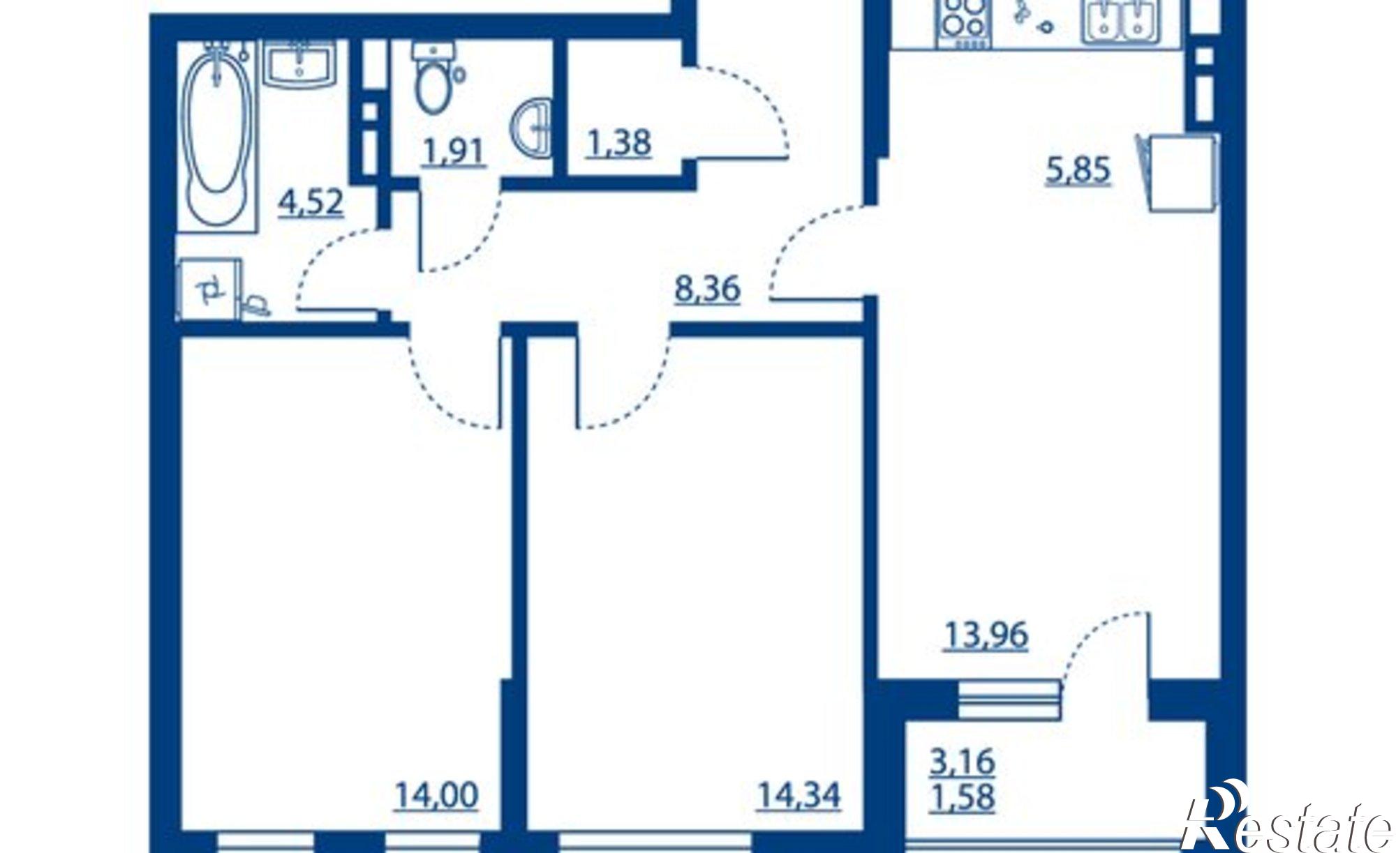 Купить квартиру за 11 050 400 рублей на Московский пр-кт, 138