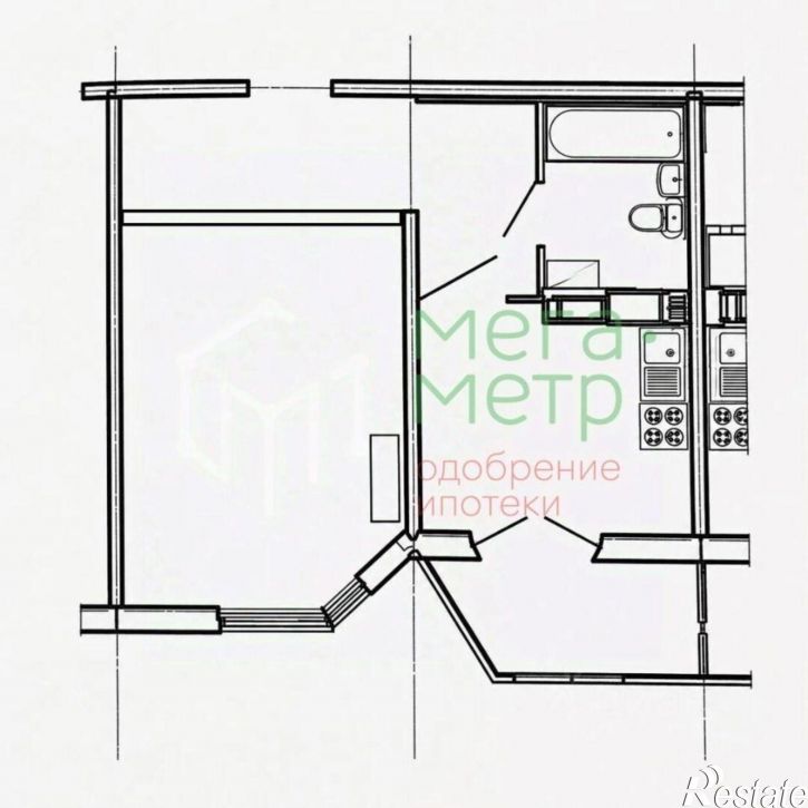 1-комн квартира ул Острогожская, 170/10,  д. 170/10
