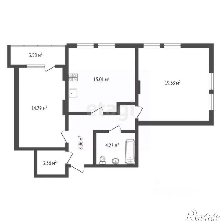 2-комн квартира ул Филатова, 30,  д. 30