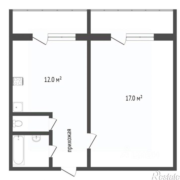 1-комн квартира ул Южно-Моравская, 15а,  д. 15а