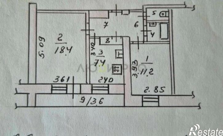 2-комн квартира ул Чапаева, 120,  д. 120