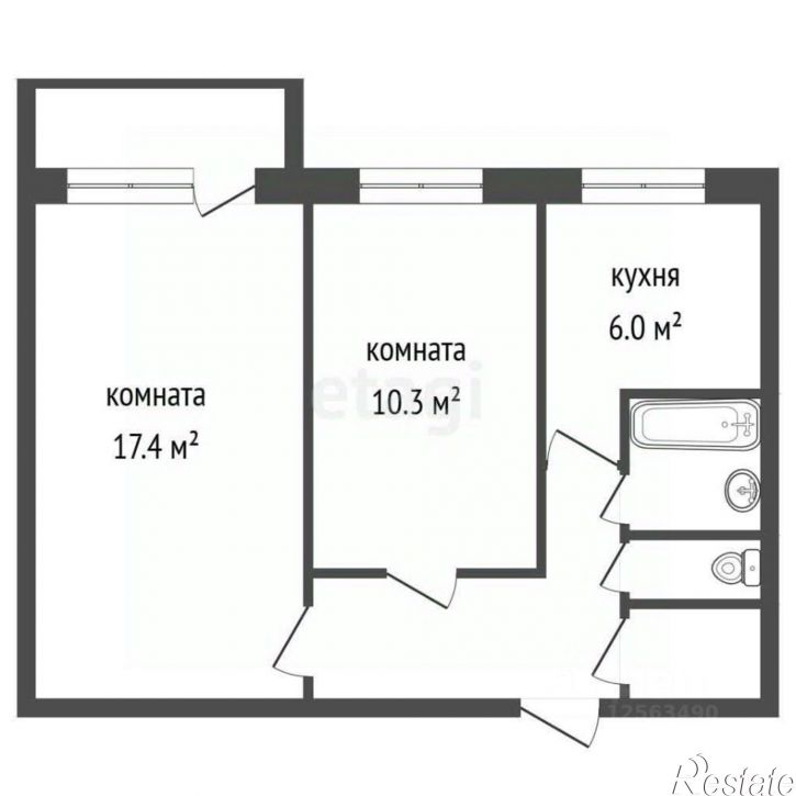 2-комн квартира ул Хользунова, 3,  д. 3