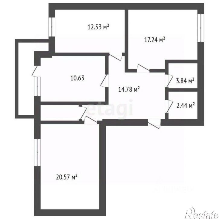 3-комн квартира Олимпийский б-р, 6,  д. 6