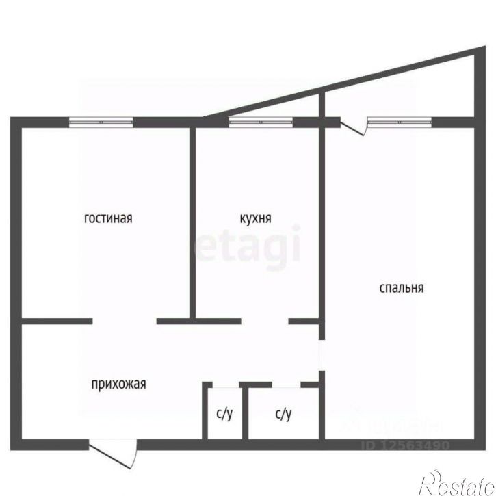 2-комн квартира Ботанический пер, 47а,  д. 47а