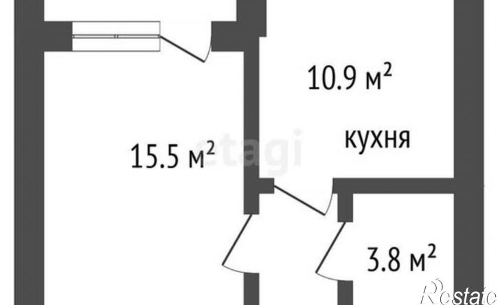 1-комн квартира ул Адмирала Чурсина, 6,  д. 6