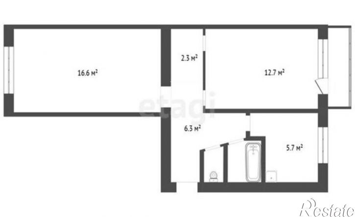 2-комн квартира ул Циолковского, 125,  д. 125