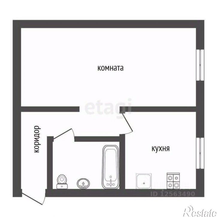 1-комн квартира ул Строителей, 3,  д. 3