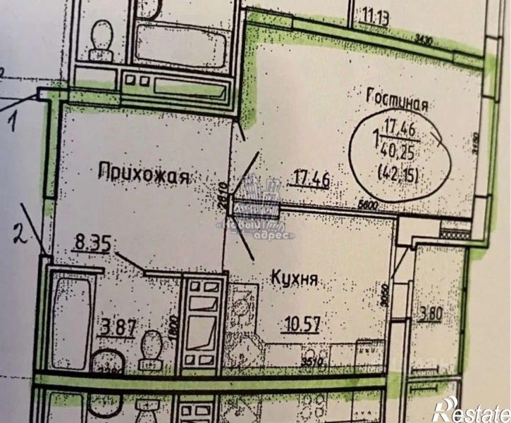 1-комн квартира ул Переверткина, 1/2,  д. 1/2