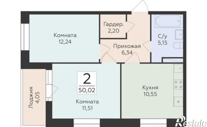 2-комн квартира в новом доме ул Матросова, 64к,  д. 64к