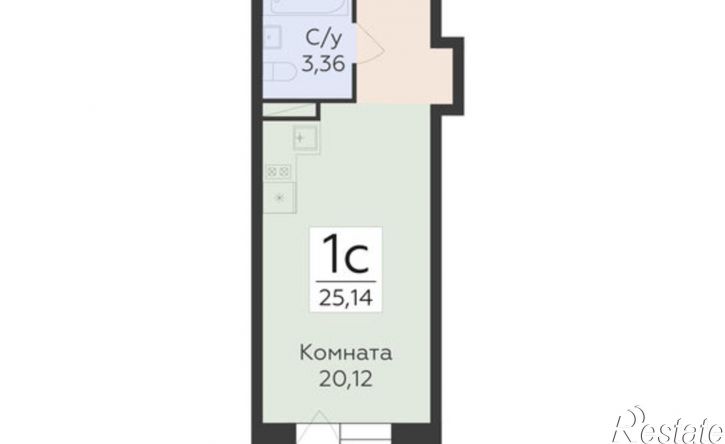 1-комн квартира в новом доме микрорайон Шилово, ЖК Авиапарк