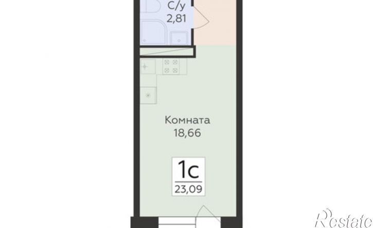 1-комн квартира в новом доме микрорайон Шилово, ЖК Авиапарк