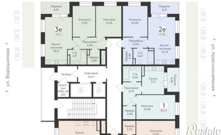 2-комн квартира в новом доме ул Матросова, 64к,  д. 64к