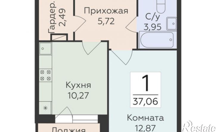 1-комн квартира в новом доме ул Матросова, 64к,  д. 64к
