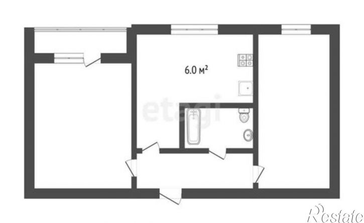 2-комн квартира ул Переверткина, 54,  д. 54
