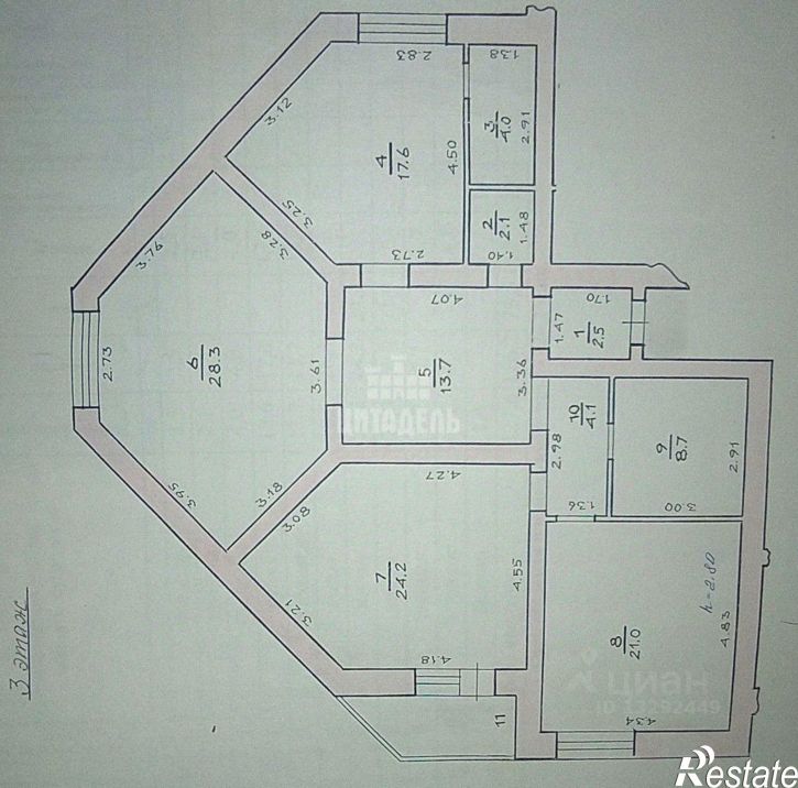 3-комн квартира ул Средне-Московская, 6а,  д. 6а