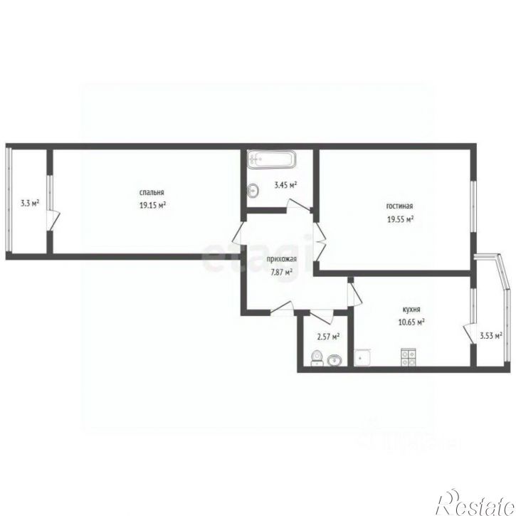 2-комн квартира б-р Победы, 51а,  д. 51а