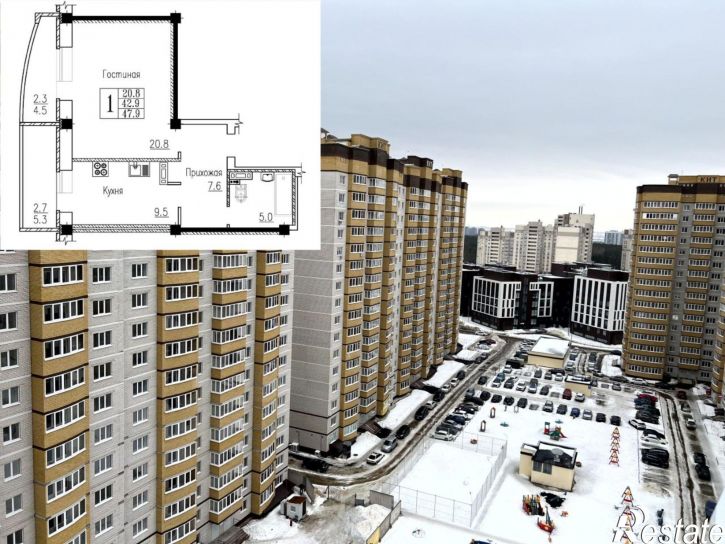 1-комн квартира ул Академика Конопатова, 19,  д. 19