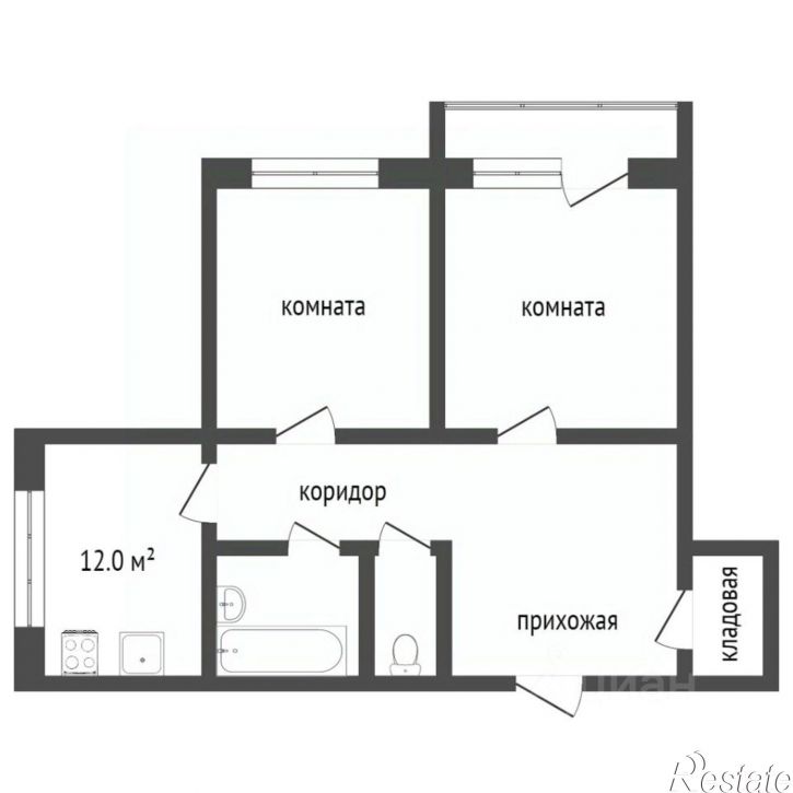 2-комн квартира ул Бакунина, 41,  д. 41