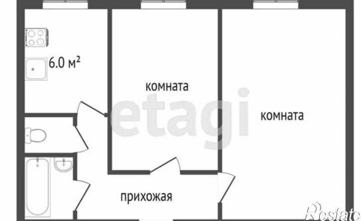 2-комн квартира ул Циолковского, 113/4,  д. 113/4