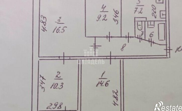 4-комн квартира ул Остужева, 3а,  д. 3а