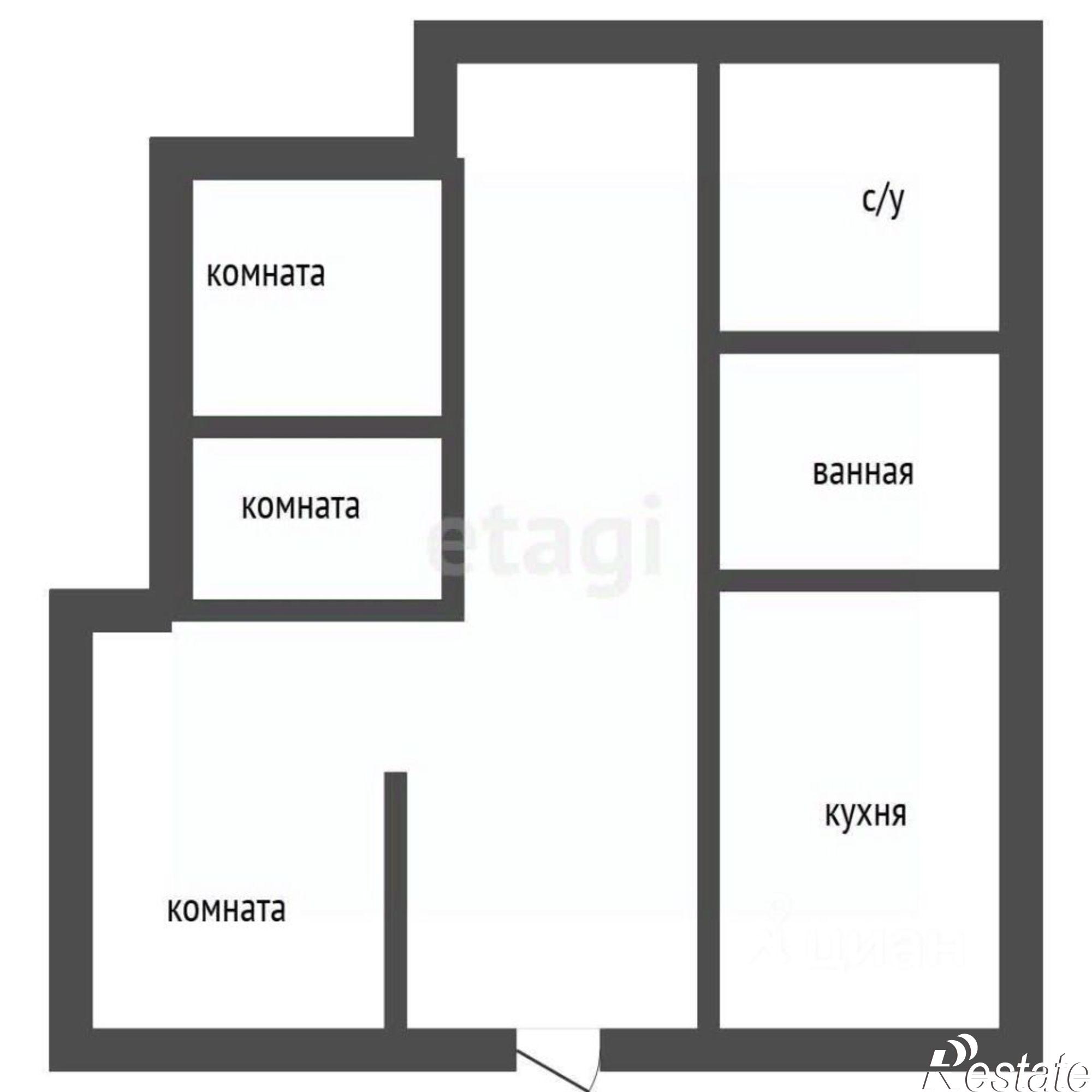 Купить квартиру за 5 300 000 рублей на Цимлянский пер, 4а