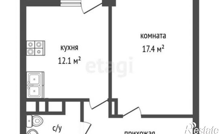 1-комн квартира ул Остужева, 52ш,  д. 52ш
