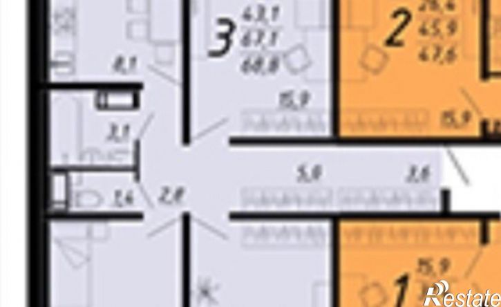 3-комн квартира улица Шибилкина, 9