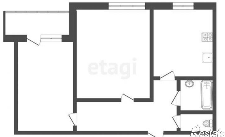 2-комн квартира ул Героев Сибиряков, 40,  д. 40