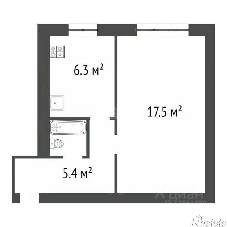 1-комн квартира ул Красноармейская, 33,  д. 33