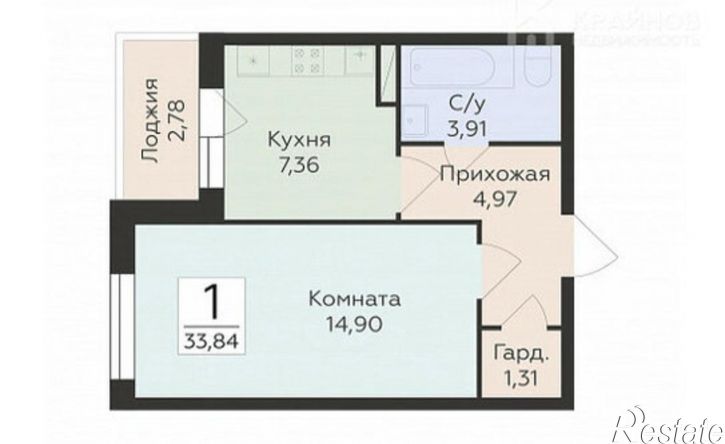 1-комн квартира ул Острогожская, 164,  д. 164