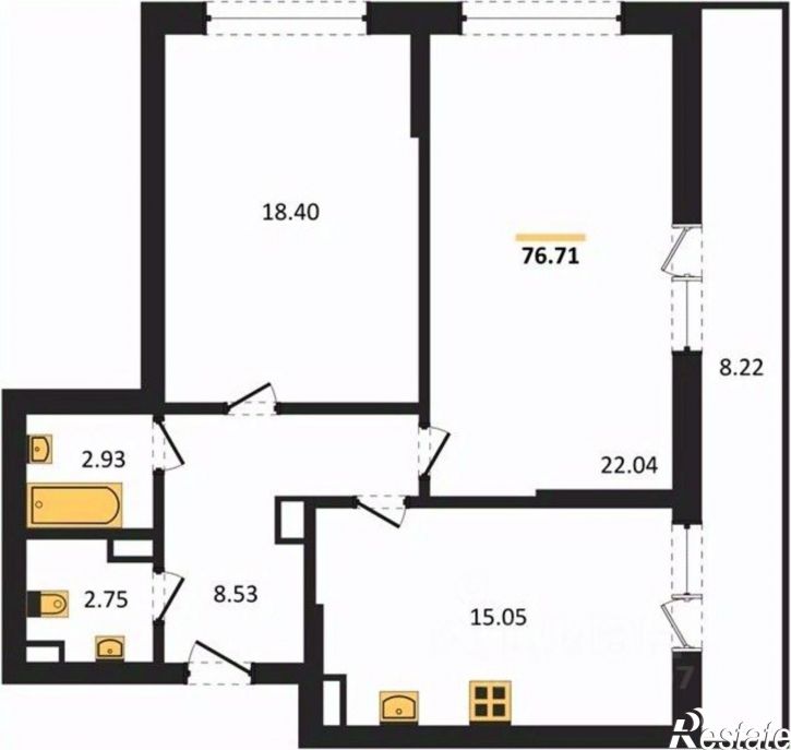 2-комн квартира в новом доме Московский пр-кт, 134Т,  д. 134Т