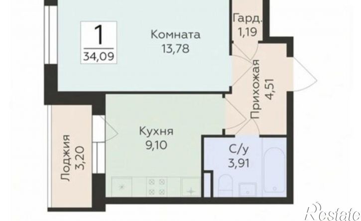 1-комн квартира Острогожская улица, 156/3