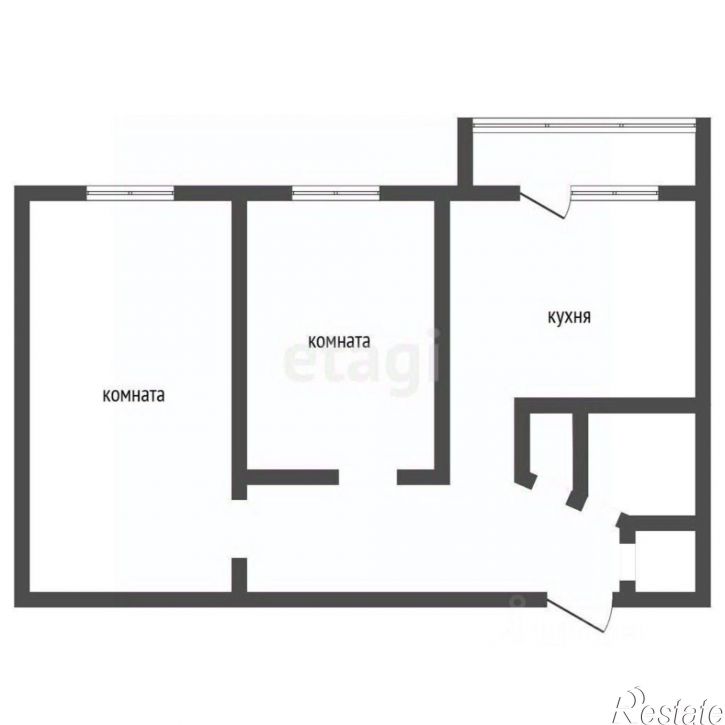 2-комн квартира ул Космонавта Комарова, 2,  д. 2