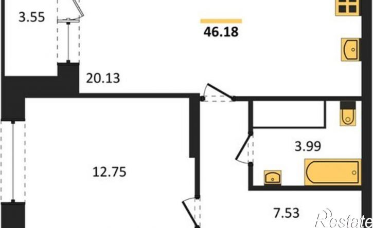 1-комн квартира в новом доме ул Кривошеина, 13/11,  д. 13/11