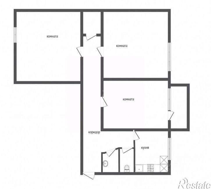 3-комн квартира ул Артамонова, 34,  д. 34