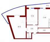 2-комн, 97 кв м, этаж 5/14 ул Дзержинского, 4