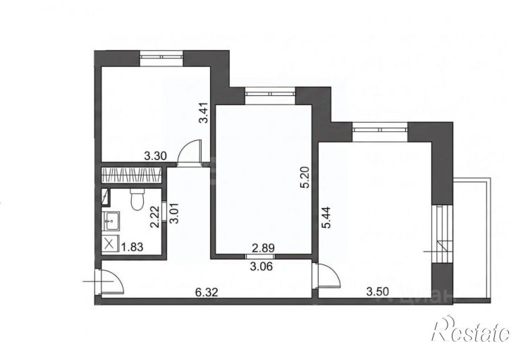 2-комн квартира Олимпийский бульвар, 12,  д. 12