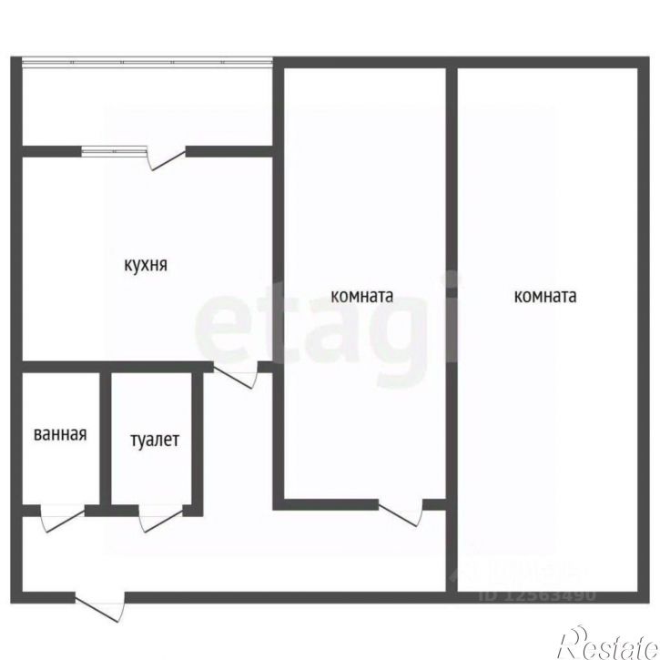 2-комн квартира улица Остужева, 3А,  д. 3А