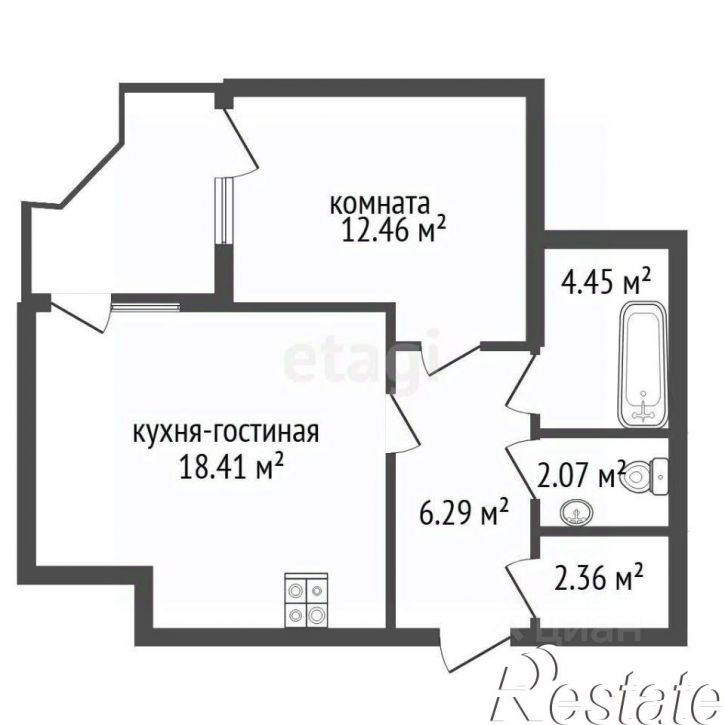 2-комн квартира в новом доме Острогожская улица, 156/3,  д. 156/3