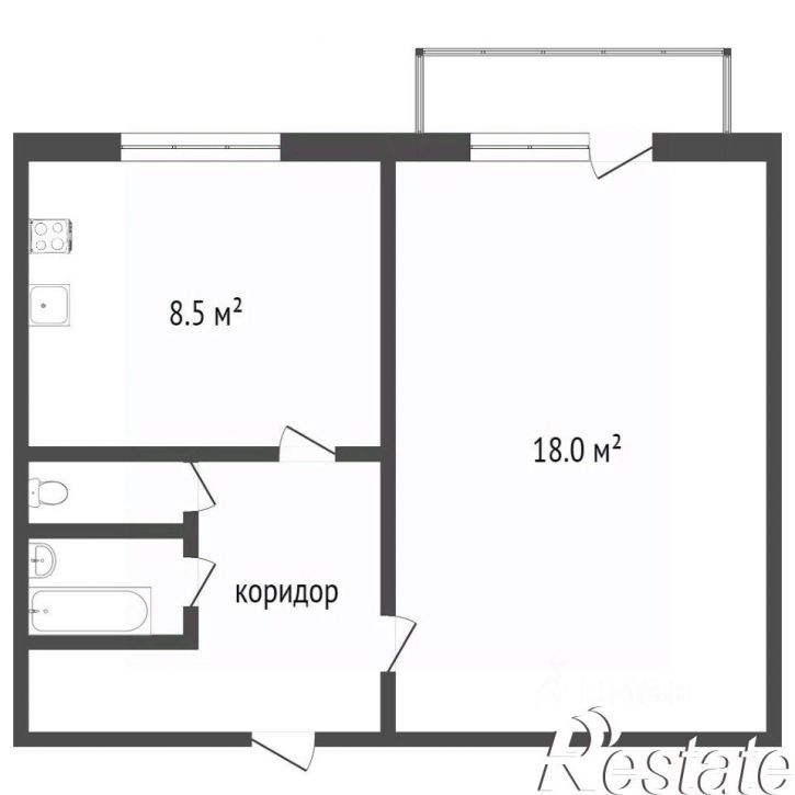 1-комн квартира улица 9 Января, 233/21,  д. 233/21