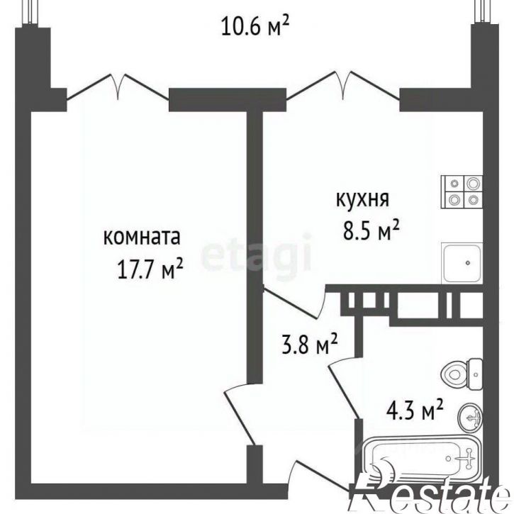 1-комн квартира улица 9 Января, 68 к2,  д. 68 к2