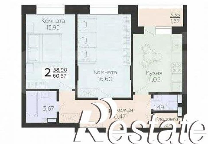 2-комн квартира улица Независимости, 78Б к4,  д. 78Б к4