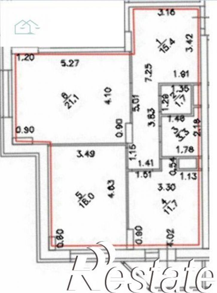 2-комн квартира улица Перевёрткина, 1/6,  д. 1/6