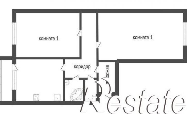 2-комн квартира Рижская улица, 6А,  д. 6А
