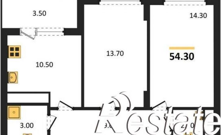 2-комн квартира в новом доме бульвар Содружества, 6,  д. 6