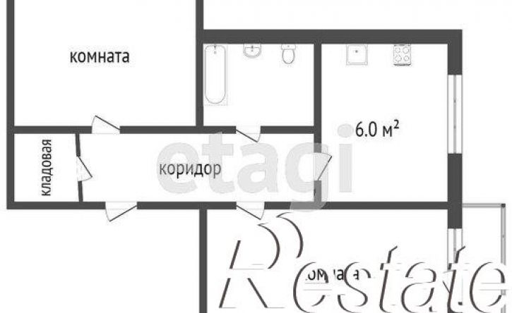 2-комн квартира улица Героев Сибиряков, 12,  д. 12