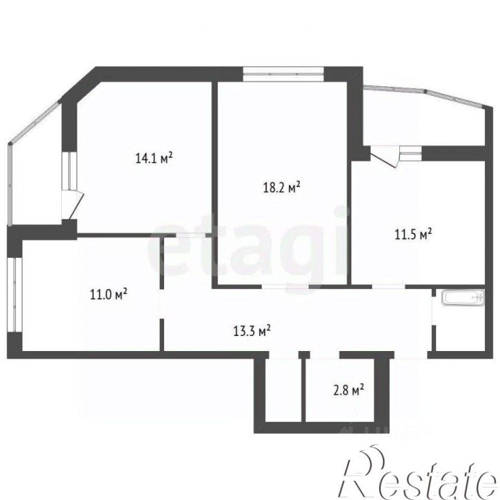 3-комн квартира Пеше-Стрелецкая улица, 64,  д. 64