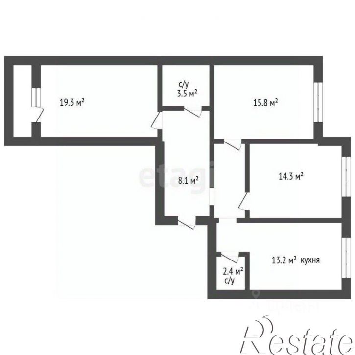 3-комн квартира улица Загоровского, 7 к1,  д. 7 к1