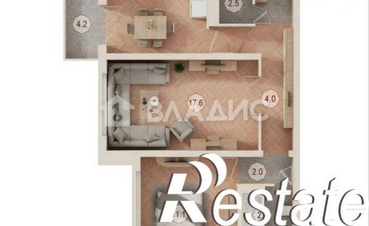 2-комн квартира улица Конструкторов, 29А,  д. 29А